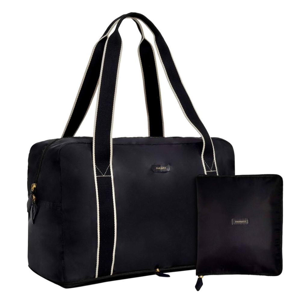 NWT BLACK PARAVEL FOLD UP TRAVEL BAG